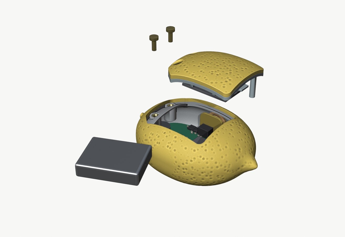 Battery hatch open with the cell unplugged